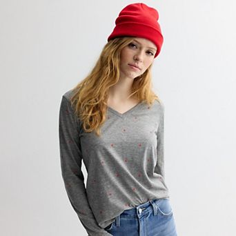 Women's Sonoma Goods For Life® Everyday Long Sleeve V-Neck T-Shirt