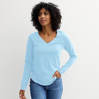 Women's Sonoma Goods For Life® Everyday Long Sleeve V-Neck T-Shirt
