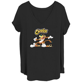 Juniors' Plus Size Cheetos Chester Cheetah On Fire Graphic Tee
