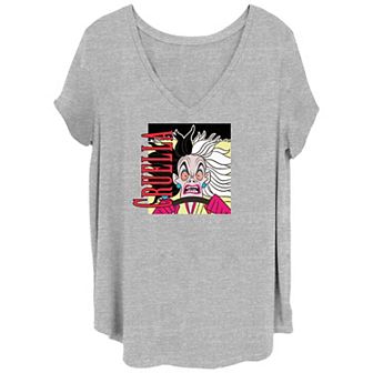 Disney's 101 Dalmatians Cruella De Vil Mad Eyes Juniors' Plus Size Graphic Tee
