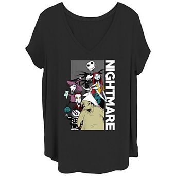 Disney's The Nightmare Before Christmas Team Stacked Juniors' Plus Size Graphic Tee