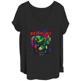 Disney's The Nightmare Before Christmas Roll The Dice Juniors' Plus Size Graphic Tee