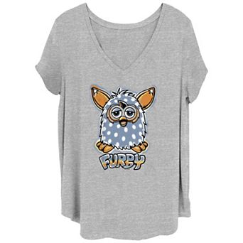 Juniors' Plus Size Furby Polka Dot Graphic Tee