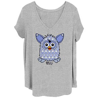 Juniors' Plus Size Furby Print Fur Graphic Tee