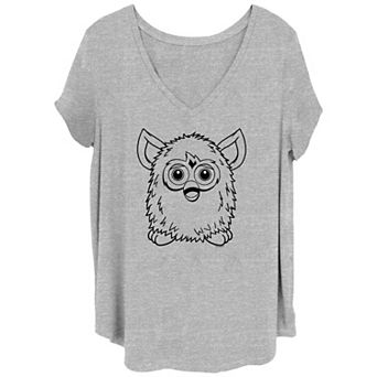 Juniors' Plus Size Furby Ready For Coloring Graphic Tee