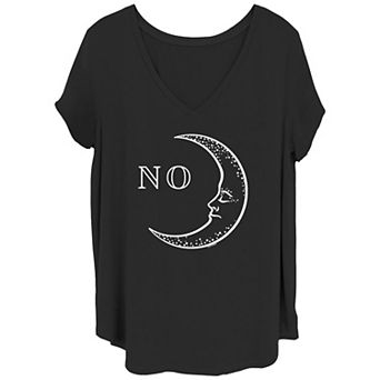 Juniors' Plus Size Ouija Moon No Graphic Tee