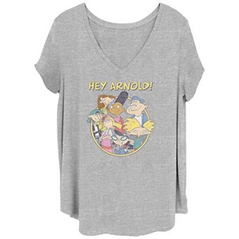 Juniors' Plus Size Hey Arnold Classic Group Graphic Tee