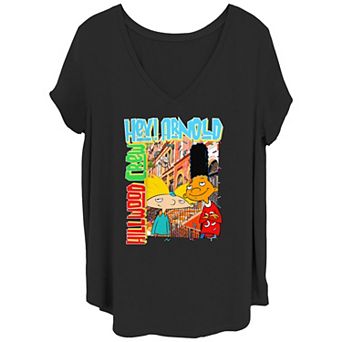 Juniors' Plus Size Hey Hillwood Crew Graphic Tee
