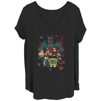 Juniors' Plus Size SpongeBob SquarePants Heroes League Graphic Tee