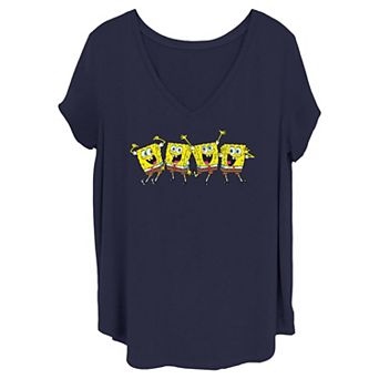Juniors' Plus Size SpongeBob SquarePants Dance Moves Graphic Tee