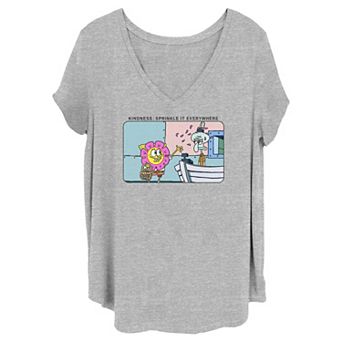 Juniors' Plus Size SpongeBob SquarePants Sprinkle Kindness Graphic Tee