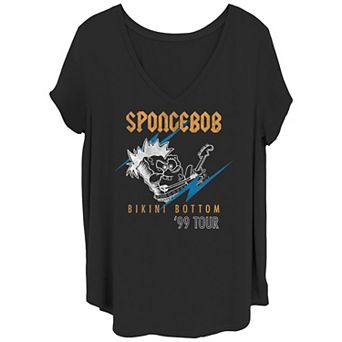 Juniors' Plus Size SpongeBob SquarePants Bikini Botton 99 Tour Graphic Tee