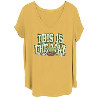 Juniors' Plus Size The Mandalorian Grogu This Is The Way Graphic Tee