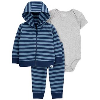 Baby Boy Carter's 3 pc Striped Little Cardigan Set