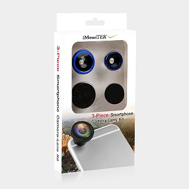 Magnetic Phone Camera Lens Kit With 180°fisheye Lens, 0.67x Wide Angle, 10x Macro Lens