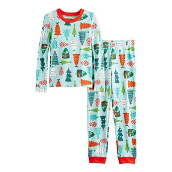Kids 4-14 Jammies For Your Families® Trees Top & Bottoms Pajama Set