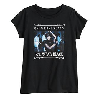 Girls 7-16 The Addams Family Wednesday Graphic Tee