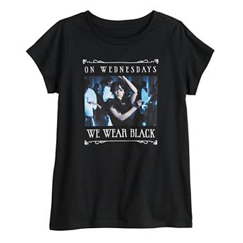Girls 7-16 The Addams Family Wednesday Graphic Tee