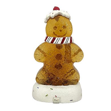 St. Nicholas Square® Holiday Shimmer LED Gingerbread Man Snow Globe Table Decor