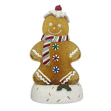 St. Nicholas Square® Holiday Shimmer LED Gingerbread Man Snow Globe Table Decor