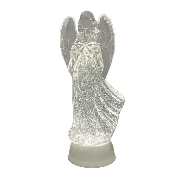 St. Nicholas Square® Holiday Shimmer LED Angel Snow Globe Table Decor - Multi