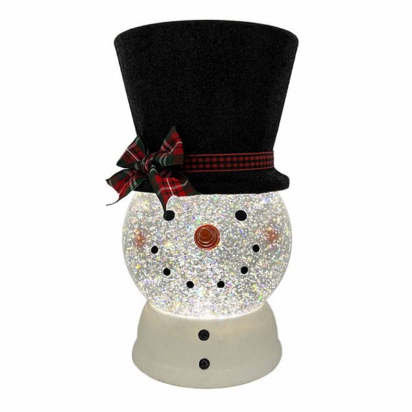 St. Nicholas Square® Holiday Snowman Shimmer Snow Globe Candle Holder Table Decor - Multi