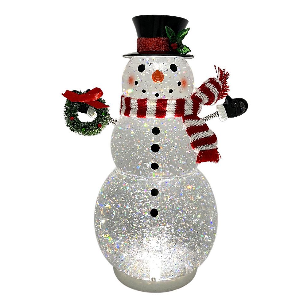 St. Nicholas Square® Holiday LED Snowman Snow Globe Table Decor