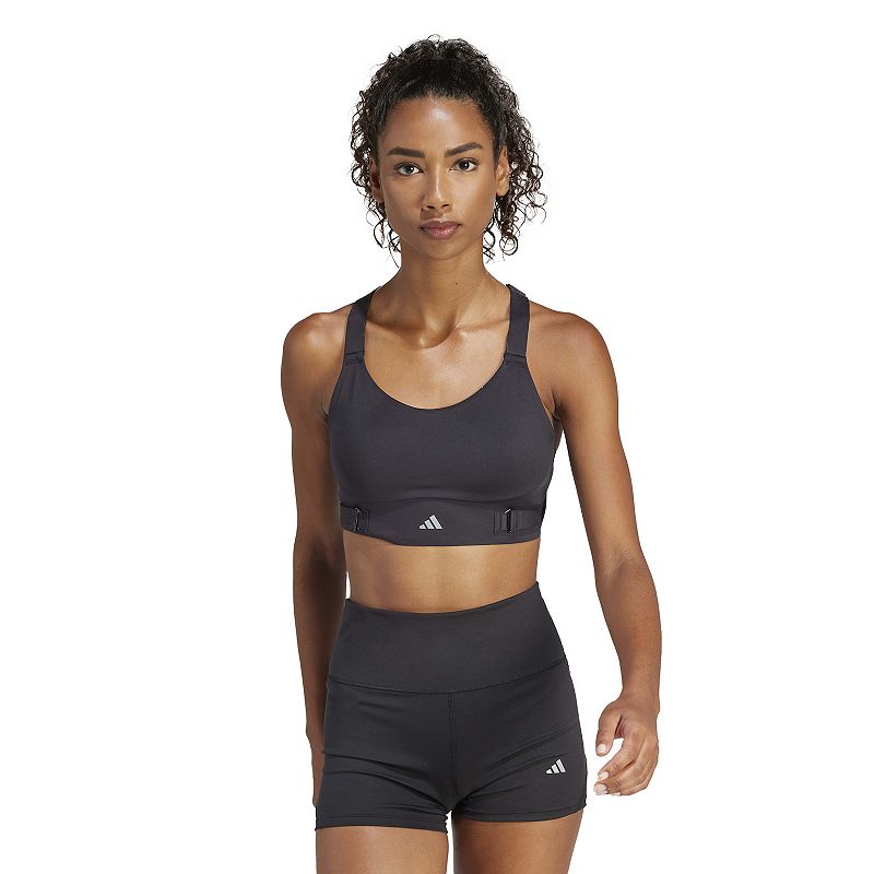 Women's adidas Fastimpact Luxe Run High-Support Sports Bra, Size: Large, Black