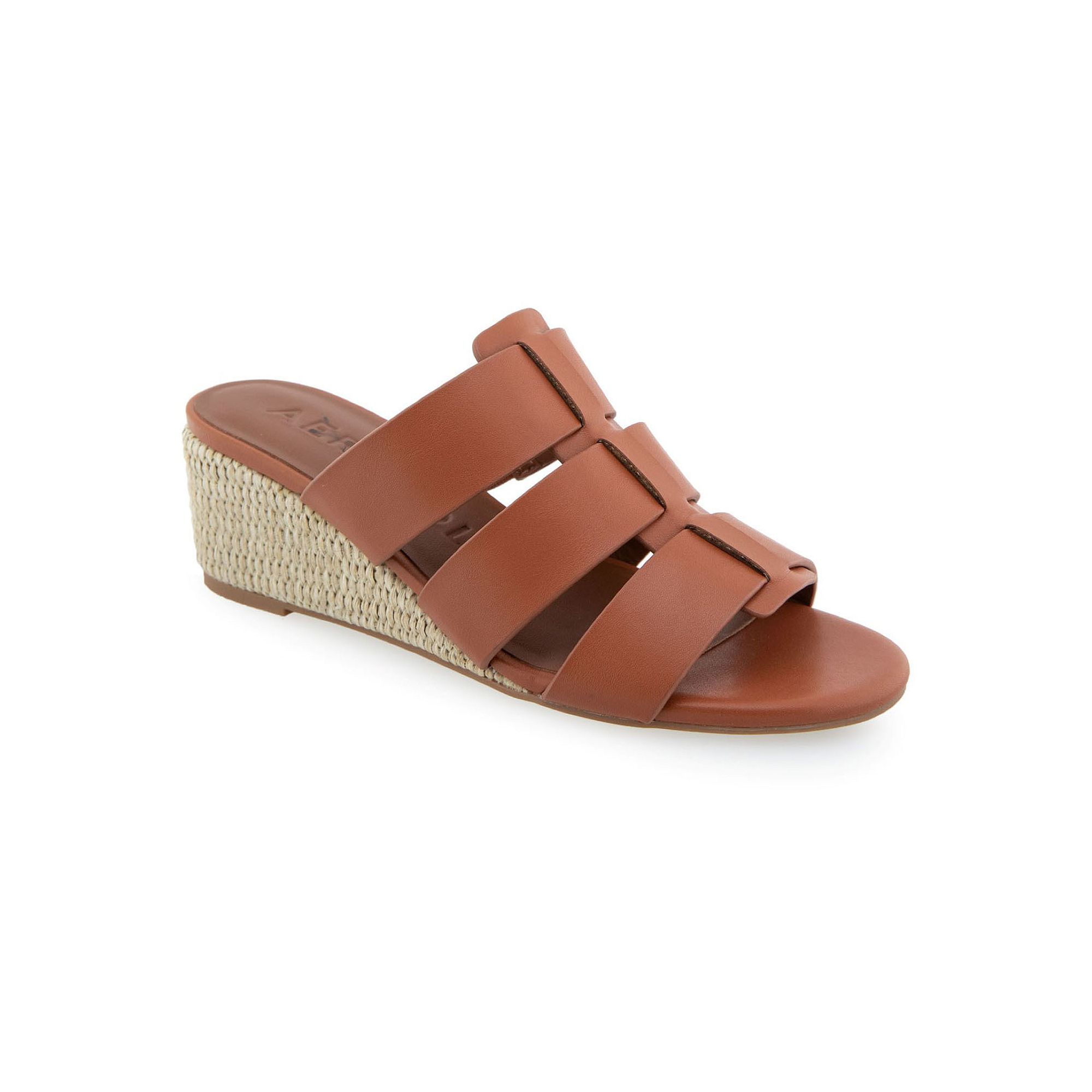 Aerosoles Wilma Womens Wedge Dress Sandals, Size: 8.5, Gingerbread Pu