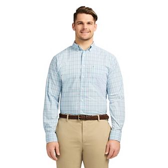 Big & Tall IZOD Performance Comfort Long Sleeve Button Down Shirt
