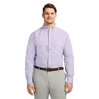 Big & Tall IZOD Performance Comfort Long Sleeve Button Down Shirt