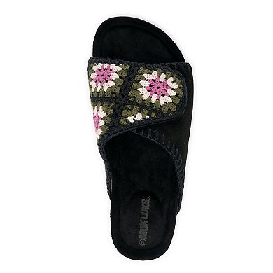 MUK LUKS Gigi Women's Suede Crochet Slide Sandals