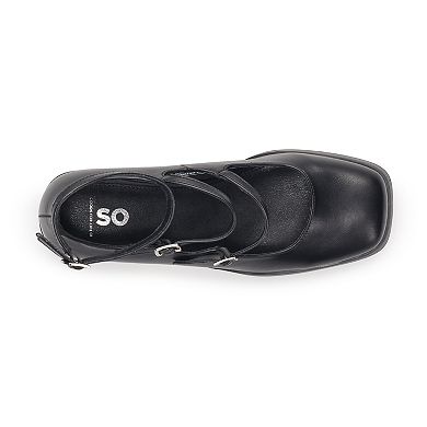 SO® Marissa Women's Three Strap Mary Jane Shoes