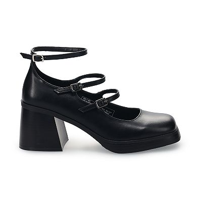 SO® Marissa Women's Three Strap Mary Jane Shoes