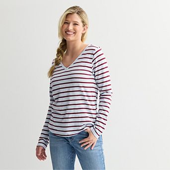 Petite Sonoma Goods For Life® Everyday Long Sleeve V-Neck T-Shirt
