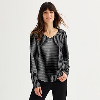Petite Sonoma Goods For Life® Everyday Long Sleeve V-Neck T-Shirt