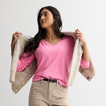 Petite Sonoma Goods For Life® Everyday Long Sleeve V-Neck T-Shirt