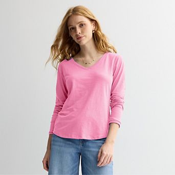 Petite Sonoma Goods For Life® Everyday Long Sleeve V-Neck T-Shirt