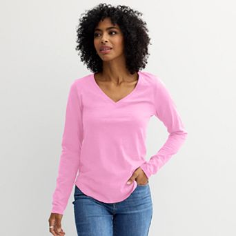 Petite Sonoma Goods For Life® Everyday Long Sleeve V-Neck T-Shirt
