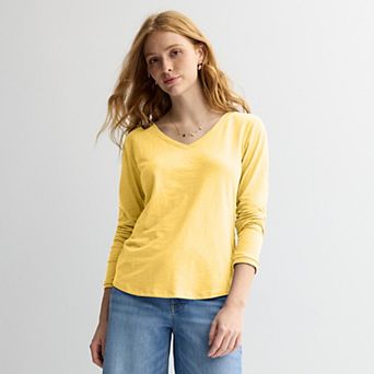 Petite Sonoma Goods For Life® Everyday Long Sleeve V-Neck T-Shirt