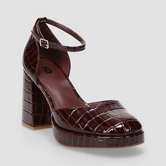 SO® Jinny Women's Ankle Strap Platform Shoes
