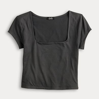 Juniors' Harper & Ivy Squareneck Baby Tee