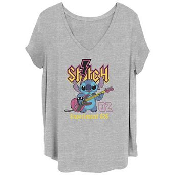 Disney's Lilo & Stitch Juniors' Plus Size Experiment 626 Poster V-Neck Graphic Tee