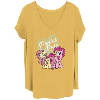 Juniors' Plus Size My Little Pony Ponies Rule V-Neck Graphic Tee