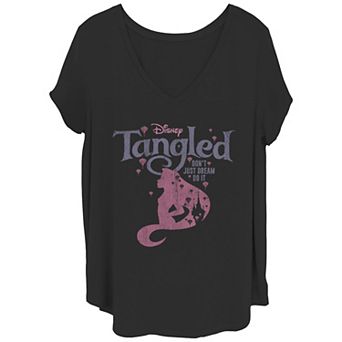 Disney's Tangled Rapunzel Profile Juniors' Plus Size V-Neck Graphic Tee