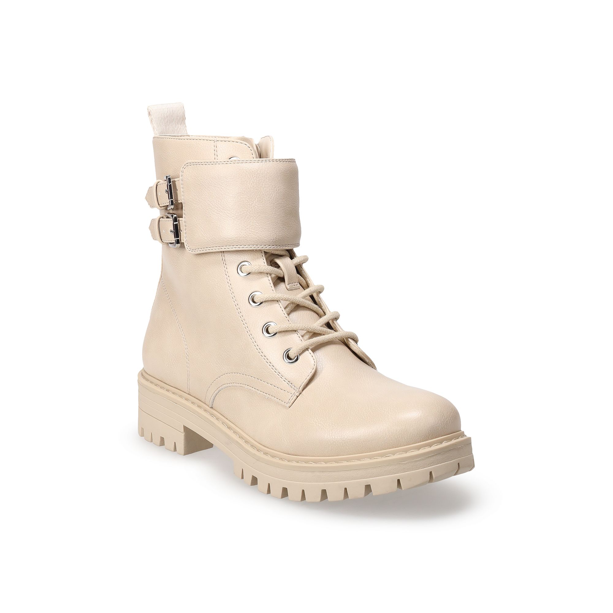 SO® Monk Womens Boots, Size: 5, Ivory