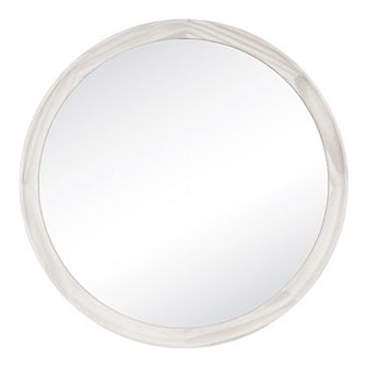 26-inch Round Distressed Wood Mirror