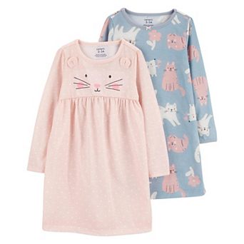 Girls 4-14 Carter's 2-Pack Cat Nightgown Set