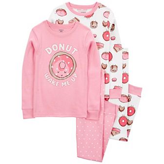 Girls 4-14 Carter's 4 pc Pink Desserts Print Pajama Shirts & Pajama Pants Set