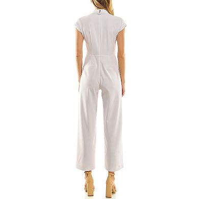 Women's Nicole Miller Dolman Sleeve Surplice Neck Jumpsuit